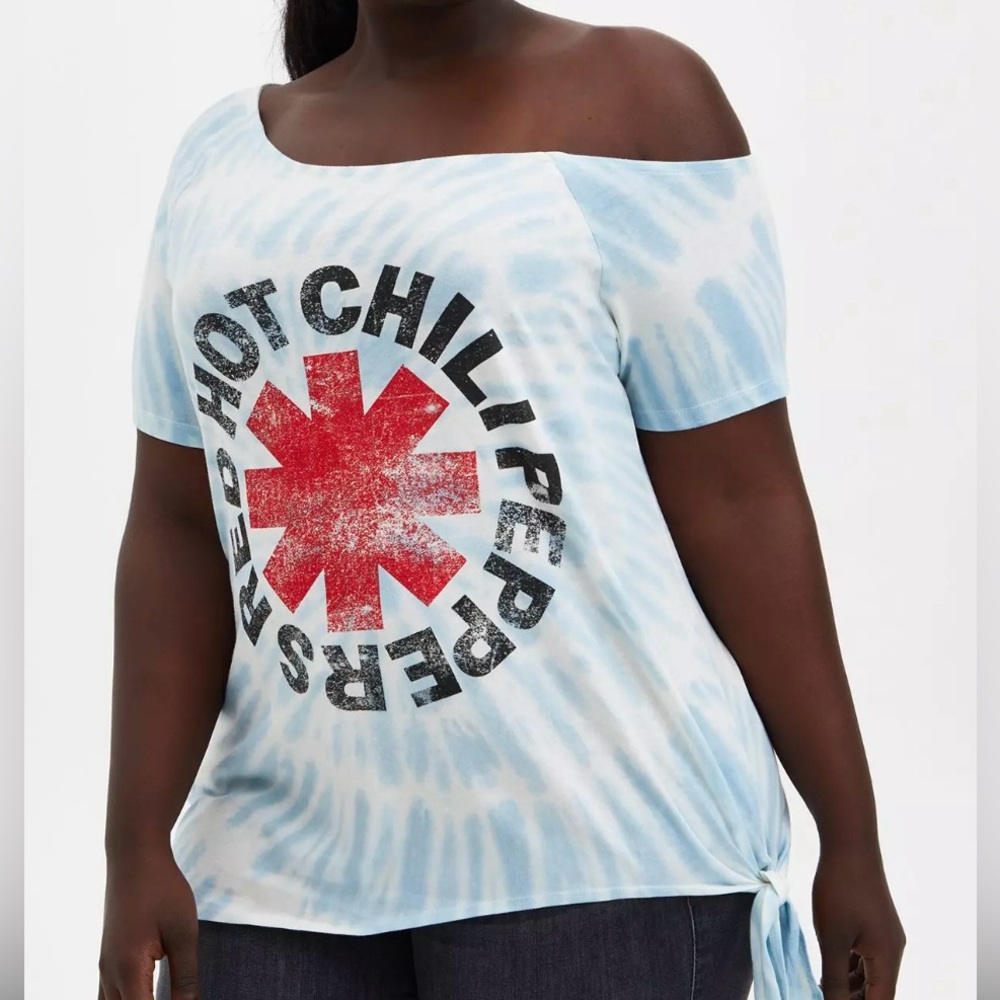 TORRID Red Hot Chili Peppers tie dye tee